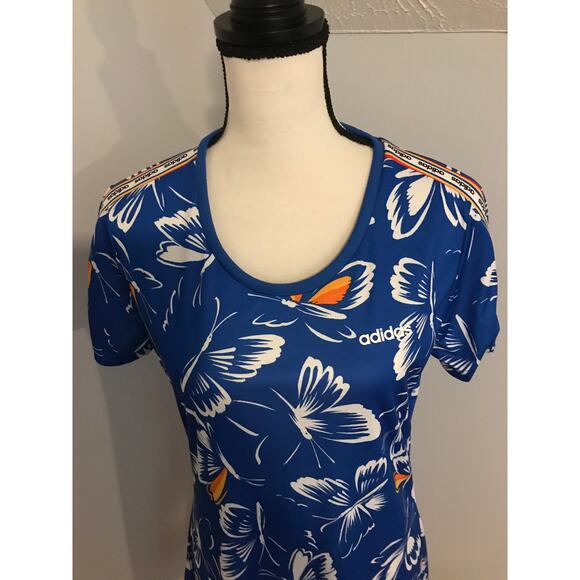 Adidas x FARM Rio Butterfly Print Dress - Size Medium - Picture 3 of 10